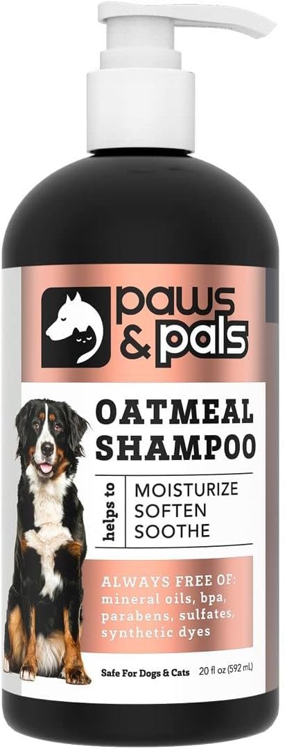 6-in-1 Dog Shampoo and Conditioner for Itchy Skin, Made in USA – 20oz Vet Formula Natural Medicated Best for De-Shedding, Itch Relief, Smelly Odor, Dry Sensitive Skin – Dogs & Cats Oatmeal Pet Wash