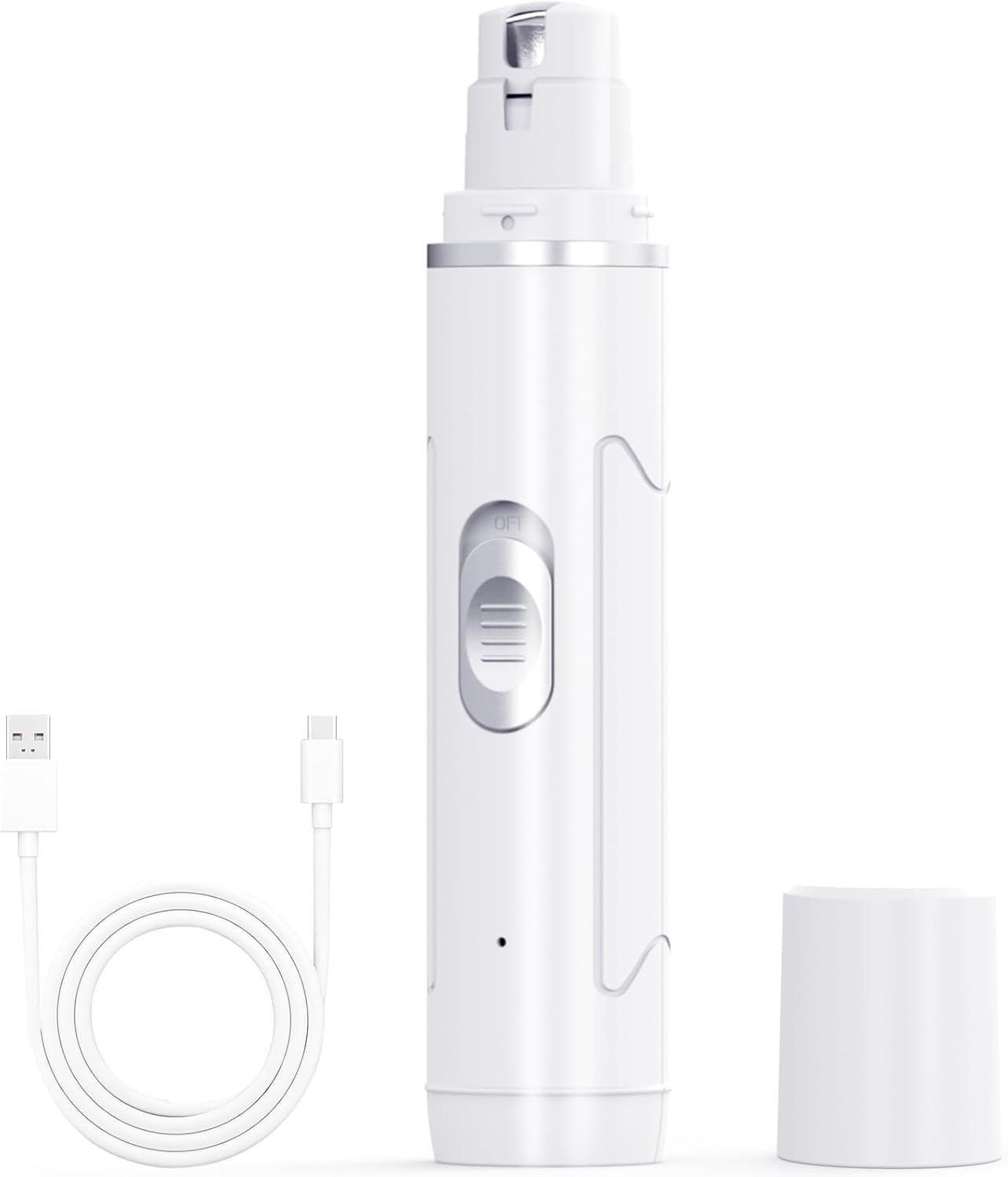 Dog Nail Grinder Quiet – Professional 2-Speed Electric Pet Nail Trimmer with Guard, Rechargeable & Painless Claw Grinder for Small Medium Large Dogs & Cats, Low Noise & Vibration