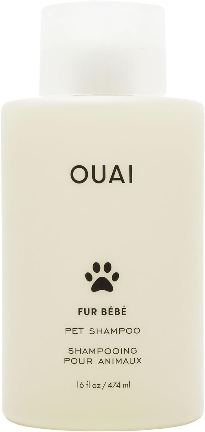 OUAI Fur Bébé Pet Shampoo, Mercer Street Scent – Dog Shampoo and Coat Wash for Hydrating, Cleansing and Adding Shine – Pet Supplies by OUAI (16 Fl Oz)