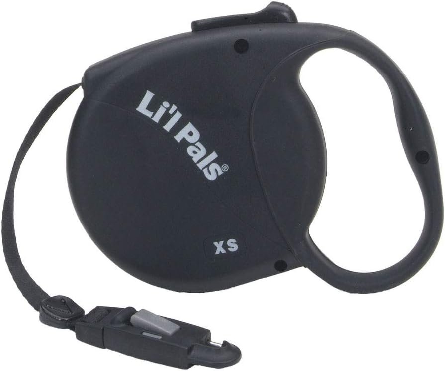 Coastal Pet Li’l Pals Dog Retractable Leash with E-Z Snap – 12 Feet of Retractable Leash – Easy Attachment to Collars & Harnesses – for Small Dogs and Puppies 1-16 lbs – Black