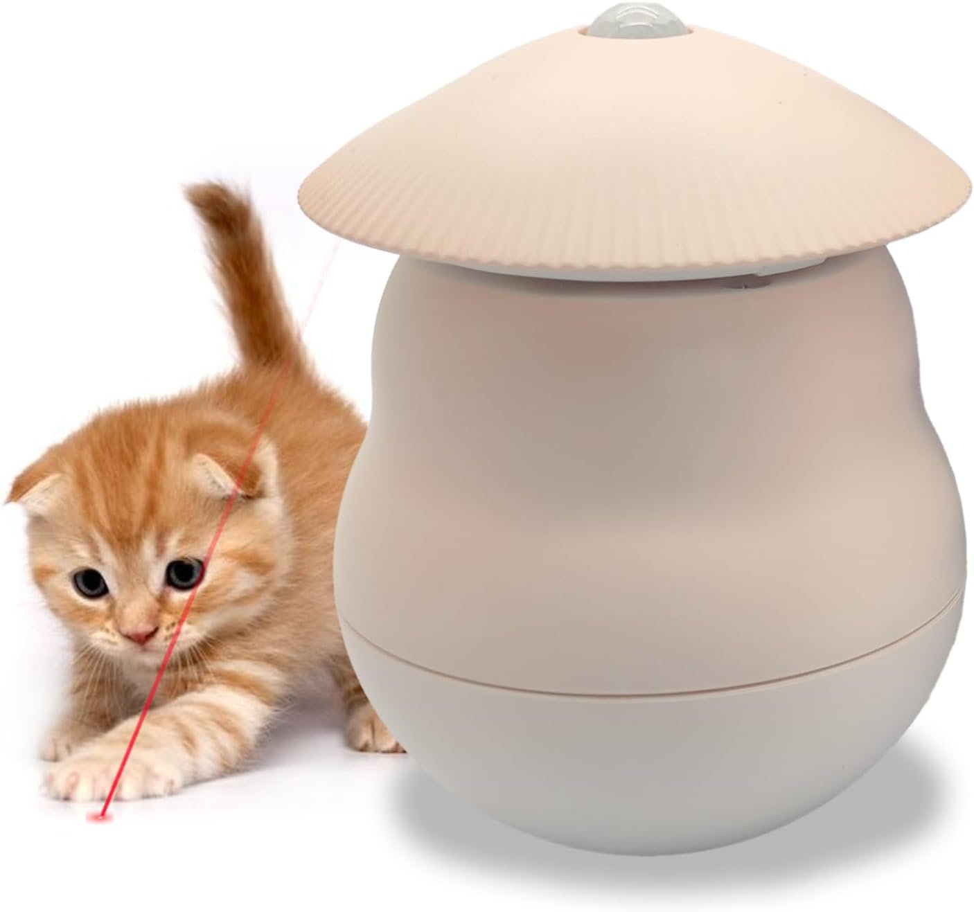 [Newly Upgraded] Automatic Laser Cat Toy,Interactive Cat Laser Toys Tumbler Design, Automatic 360° Rotation Laser Cat Toy, USB Charging 3 Modes Real Random Trajectory for Bored Indoor