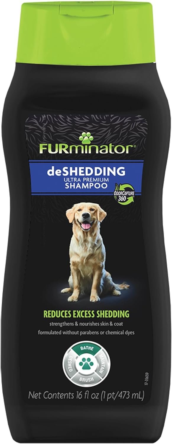 FURminator Ultra Premium deShedding Shampoo for Dogs Helps Reduce Excess Shedding, 16 oz
