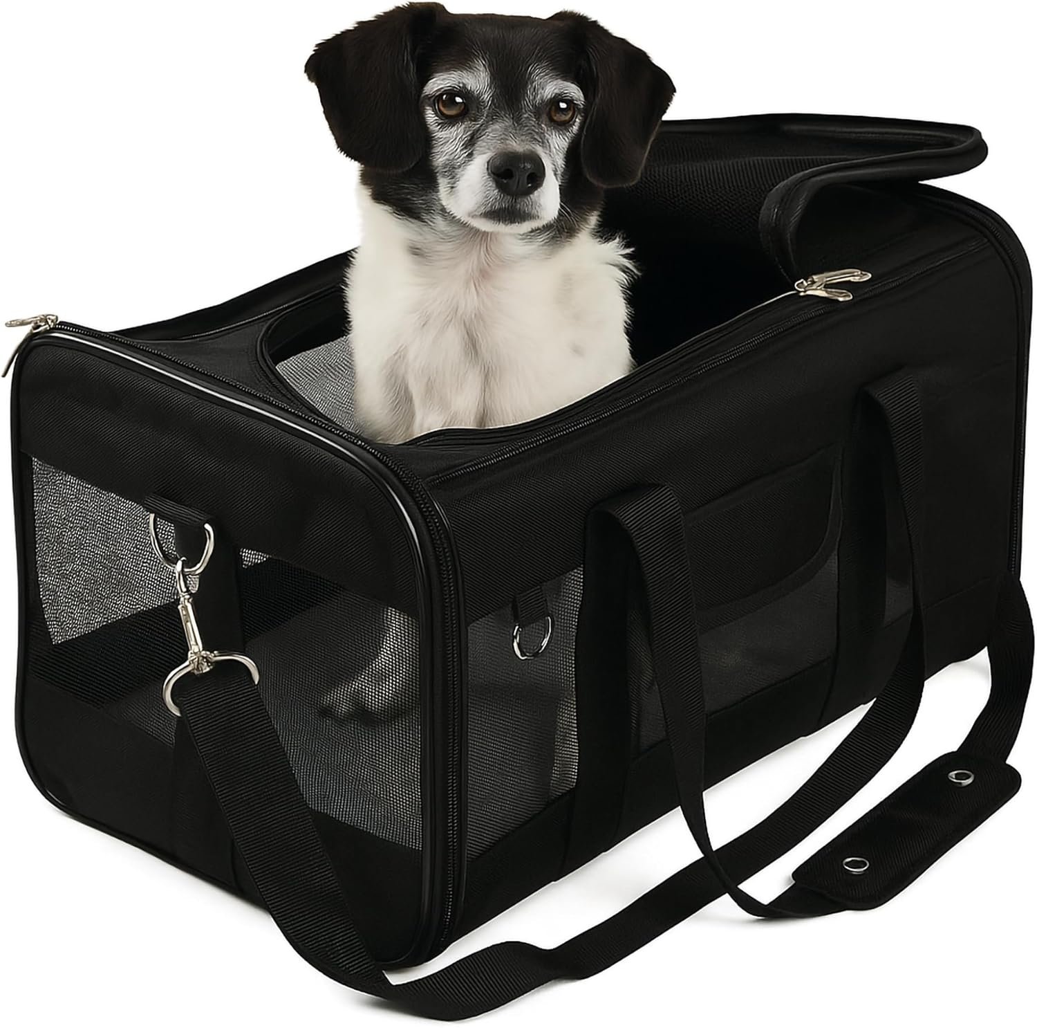 Sherpa Original Deluxe Travel Pet Carrier, Airline Approved – Black, Large
