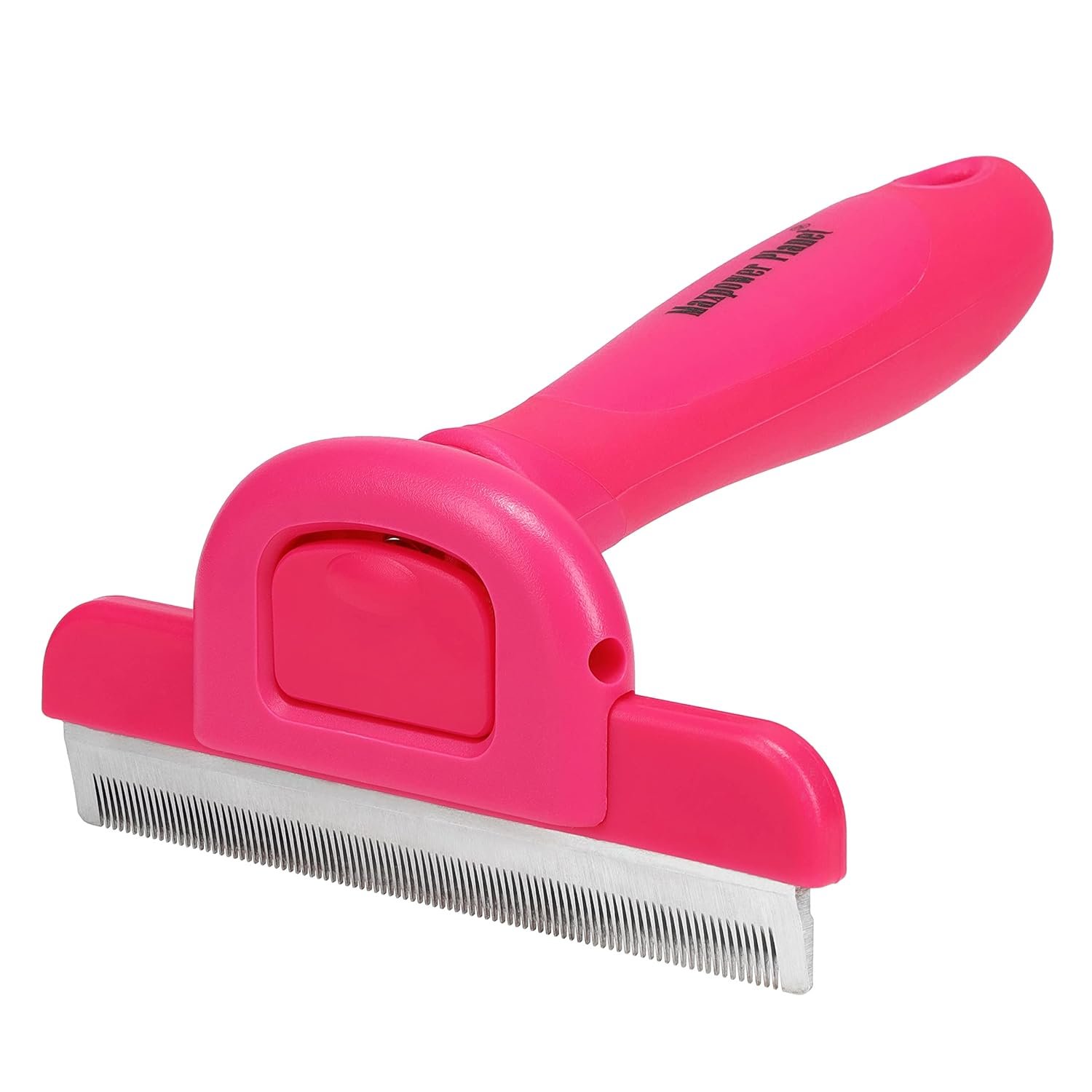 Maxpower Planet Pet Deshedding Brush – Grooming Tool for Dogs and Cats, Reduces Shedding by 95% – Comb for Short and Medium Hair – Pink