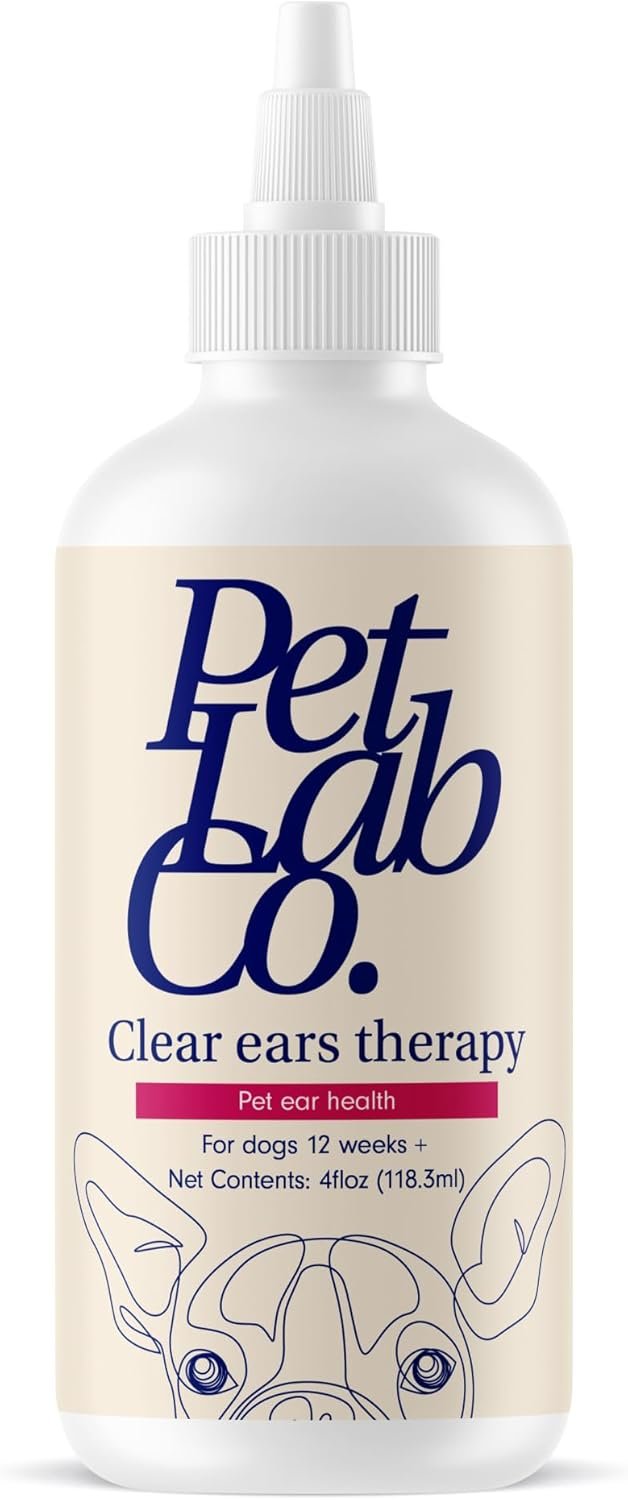 PetLab Co. – Clear Ears Therapy Ear Cleaner for Dogs – Supporting Yeast, Itchy Ears & Healthy Ear Canals – Alcohol-Free Dog Ear Wash – Optimized Dog Ear Cleaner Solution – Packaging May Vary