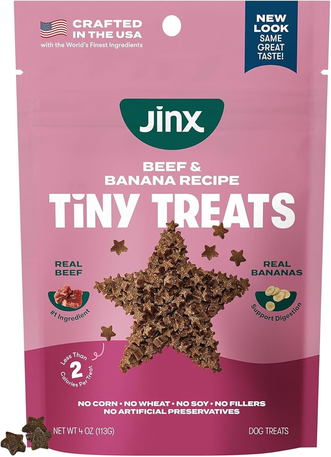 Jinx Beef Dog Training Treats – Healthy All-Natural Mini Bite-Sized Dog Treats for Training with Grass-Fed Beef – Pet Products for All Dogs (Puppies, Adults & Seniors) – 4oz