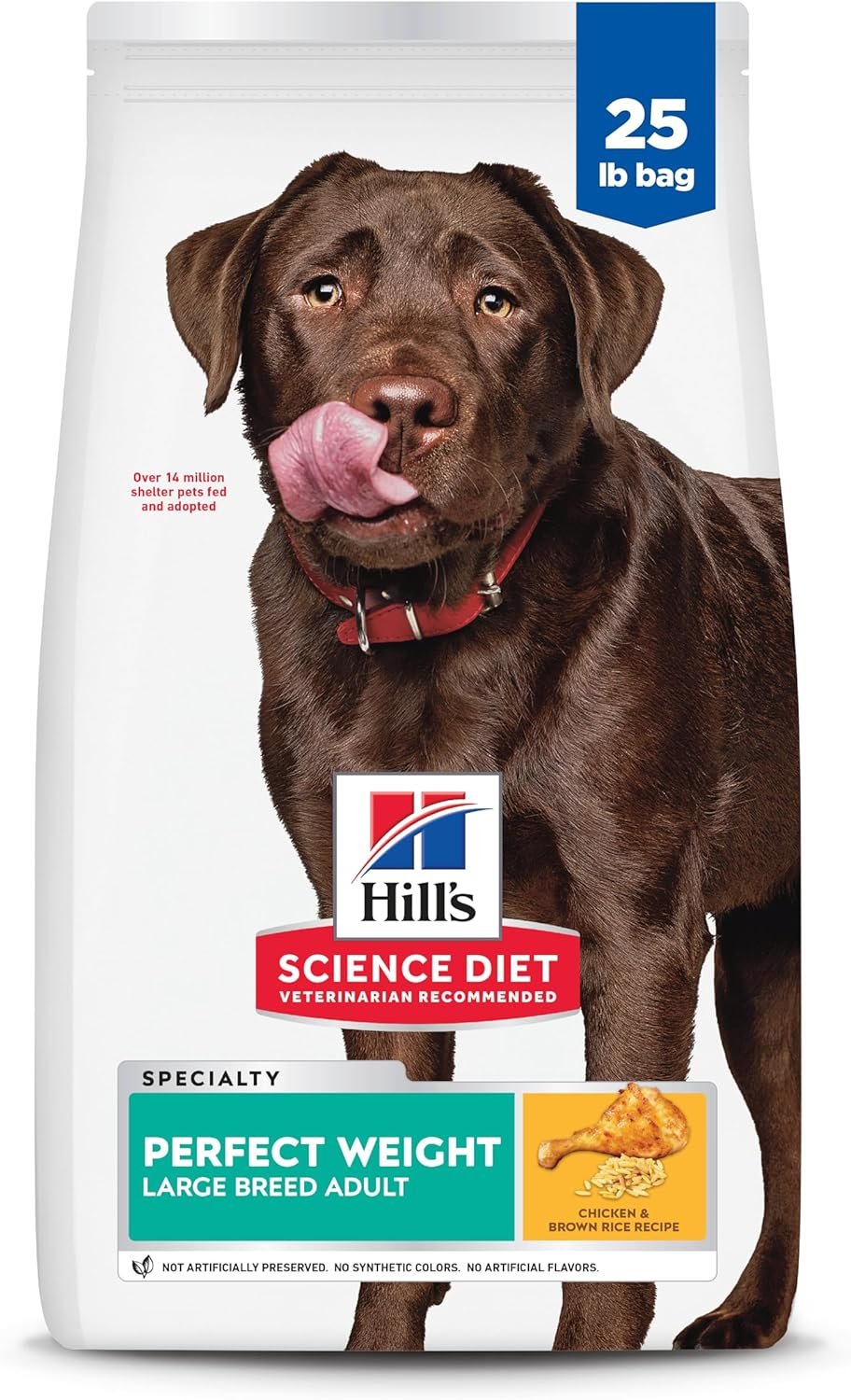 Hill’s Science Diet Perfect Weight Large Breed Adult Dry Dog Food 1-5, Quality Protein for Weight Management Support, Chicken Recipe, 25 lb. Bag