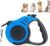Retractable Dog Leash – 10FT Automatic Telescopic Tape Leash with Durable Nylon Strap & Non-Slip Handle, One-Handed Brake & Lock System, Suitable for Small and Medium Dogs (Blue)