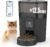 PAPIFEED Automatic Cat Feeder 3.5L/15 Cup ，WiFi Pet Feeder with APP Control for Remote Feeding, Detachable for Easy Clean, Automatic Cat Food Dispenser with Stainless Steel Bowl ，1-10 Meals