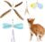 uahpet Natural Feather Cat Toys for Indoor Cats Retractable Kitten Wand 60inch Safe Hunting Distance Interactive Toys for Kittens