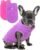 2 Pack Dog Sweater with Leash Ring Winter Warm Pet Sweater Thick Clothes Coat Fleece Dog Sweaters for Small Dogs Girl Boy for Chihuahua, French Bulldog, Dachshund (Pink,Purple, Small)