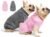 2 Pack Dog Sweaters for Small Dogs – Puppy Medium Warm Clothes in Winter, Turtleneck Pullover Design for Boy Girl Pet, Doggie, Cat, Kitten Chihuahua Bulldog Pug Beagles (S, Grey, Pink)