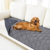 Smiry Waterproof Dog Bed Cover Blanket 30×70, Soft Reversible Pet Blanket, Washable Leakproof Cats Dogs Couch Cover for Sofa, Couch, Furniture, Lattice, Grey/Dark Grey
