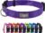 Purple Dog Collar Basic Adjustable Dog Collars for Puppy Small Medium Large Dogs Girls with Breathable Quick Release Nylon Pet Collar