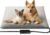 Toozey Large Heated Pet Mat 35×24 in – Waterproof, Chew Resistant, 6 Temp Settings with Timer, Indoor Use for Dogs and Cats