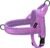 Didog Soft Flannel Padded Dog Vest Harness, No Pull/Quick Fit Reflective Dog Strap Harness, Easy for Training Walking (M:Chest 21-26″, Purple)