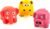 CHIWAVA 3 Pack 3.2” Squeak Latex Puppy Toy Cute Standing Animal Sets Pet Interactive Play for Small Dogs Assorted Color