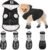 Winter Dog Coat Warm and Cat Boots Shoes Socks Waterproof Puppy Jacket Small Dog Booties Paw Protectors Stylish Hooded Coat for Puppy(Black,S)
