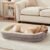 Orthopedic Dog Bed for Medium Dogs Breeds, High Density Egg Crate Foam Dog Sofa Beds,Oval Kennel Bed, Pet Couch Bed with Four Sided Bolster, Removable Washable Cover& Non-Slip Bottom