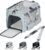 Cat, Dog Carrier for Pets up to 15 lbs, Soft-Sided Collapsible Pet Carrier with Upgraded Sturdy Base, Privacy Curtain and 2 Storage Bags, Cat Bag for Medium Cats and Small Dogs