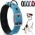 PetiFine Dog Collars for Medium Dogs, Neoprene Padded and Adjustable, Reflective Wide Heavy Duty Pet Collars with Durable Metal Belt Buckle for Walking, Blue, M