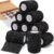 NANASO 12PCS Self Adhesive Bandage Wrap,4″ x 5 Yards Elastic Adhesive Tape for Sports,Self Adherent Wrap for Pet,Breathable Cohesive Bandage for Wrist Ankle Knee Leg First Aid Sprains Swelling-Black