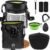 JIURUN Dog Treat Pouch for Pet Training – Dog Treat Bag (Black) – Dog Training Kit, Dog Clicker for Training, Silicone Treat Bag, 2-in-1 Whistle Clicker, Collapsible Dog Bowl, 2 Dog Poop Bag