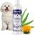 Petpost | Dog Whitening Shampoo with Coconut Oil & Aloe. Brightens White & Light Coats, Moisturizes Skin. Watermelon Scent. 16 oz
