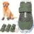 DcOaGt Dog Shoes for Large Dogs, Mesh Breathable Dog Boots & Paw Protectors for Hot Pavement Summer Winter Snow, 360° Anti-Slip Dog Booties for Hiking/Walking,Military Green 4PCS(Size 6)
